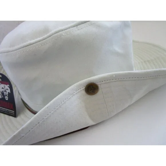 Men's Kodiak Rugged Outback Headwear Beige & Leather Strap - OS 100% Cotton NWT - Picture 5 of 16